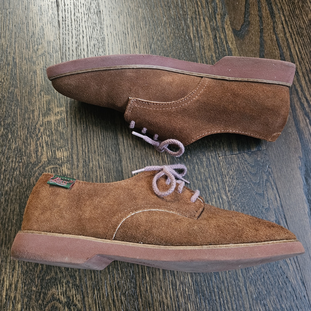 Bass Women's Rust Brown Suede Derbys Sz 8